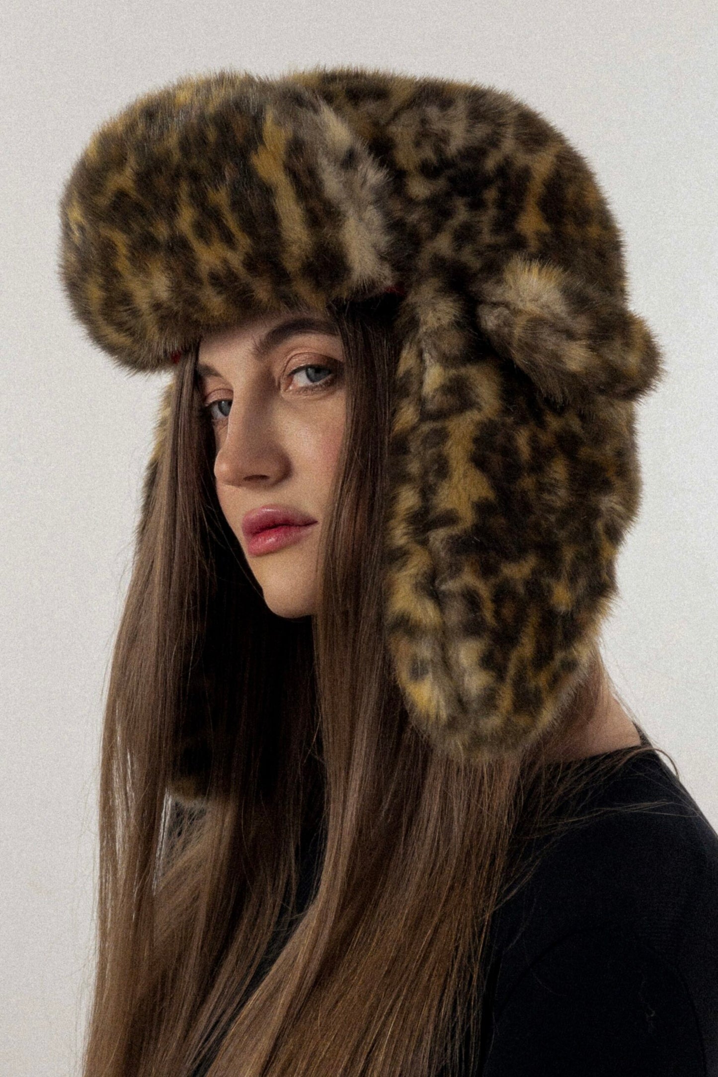 Shearling aviator hat.06 Leopard