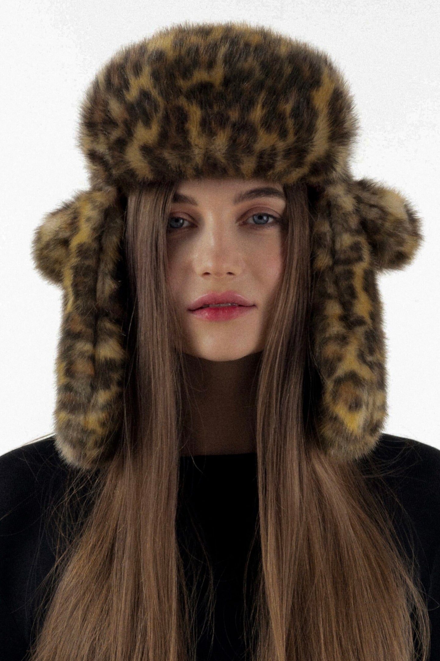 Shearling aviator hat.06 Leopard