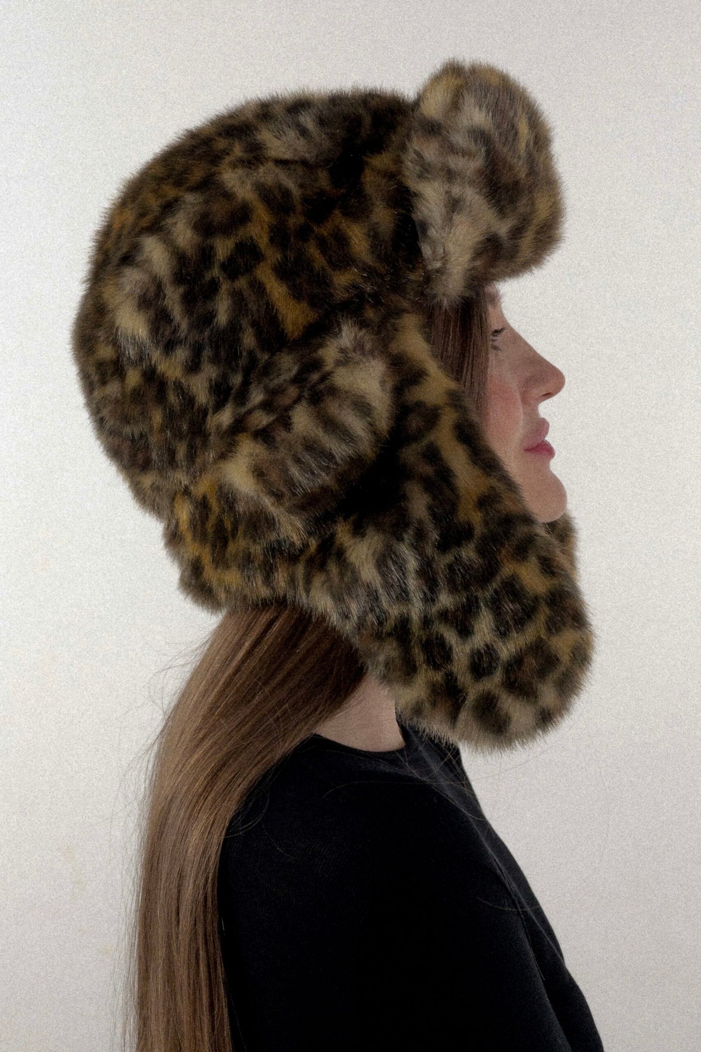 Shearling aviator hat.06 Leopard